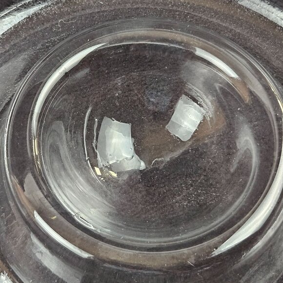 Princess House Chip And Dip Heritage Pattern Etched Floral Design Clear Crystal - Picture 8 of 8